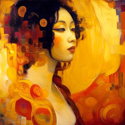 Abstract Portrait, Beautiful Attractive Feminine by F. Abderrahim