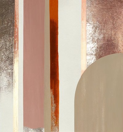 Digital Painting, Brown Abstract Lines by F. Abderrahim