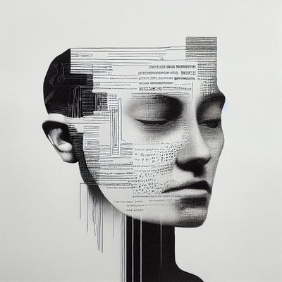Minimalist Man Face by F. Abderrahim
