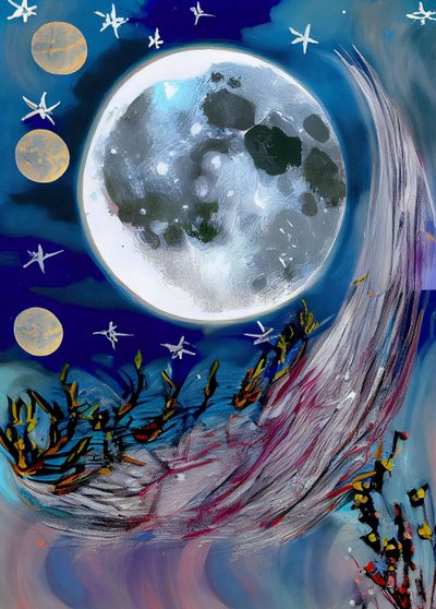 Moon at Night by F. Abderrahim
