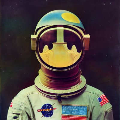 Abstract Astronaut in Space by F. Abderrahim