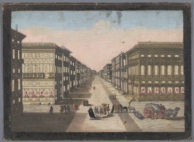 View of the Strada Nuova in Genoa by familie Remondini (attributed to)