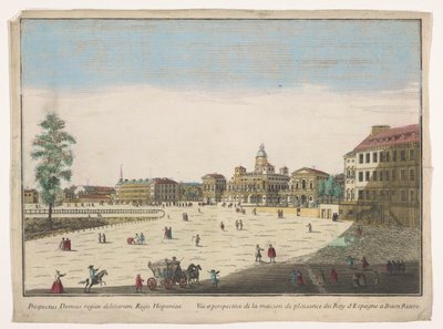 View of the Palacio del Buen Retiro in Madrid by familie Remondini (attributed to)