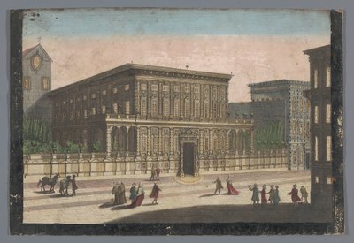 View of the Palazzo Doria-Tursi in Genoa by familie Remondini (attributed to)