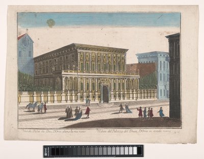 View of the Palazzo Doria-Tursi in Genoa by familie Remondini (attributed to)