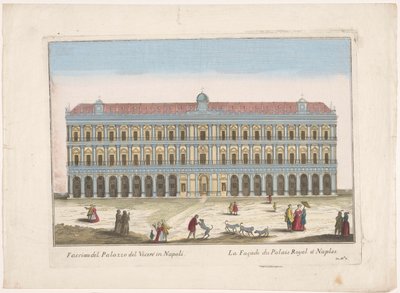 View of the Royal Palace in Naples by familie Remondini (attributed to)