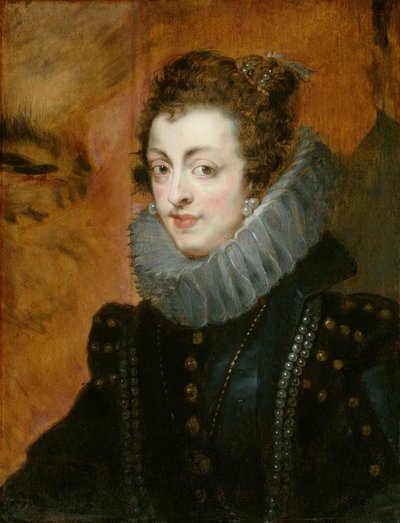Portrait of Isabella of Bourbon by follower of Flemish,. Peter Paul Rubens