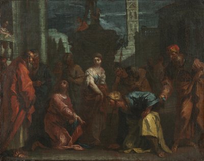 Christ and the Woman Taken in Adultery by follower of Sebastiano Ricci