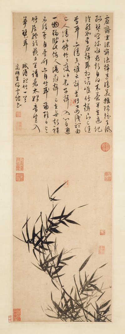 Listening to the Bamboo by imitator of Wen Zhengming