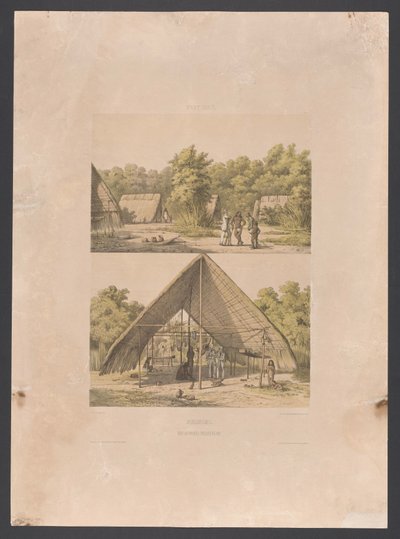 Arawak Camp in Suriname by jonkheer Jacob Eduard van Heemskerck