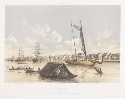 View of the Waterfront and Roadstead of Paramaribo (series title: Views from the Dutch West Indies) by jonkheer Jacob Eduard van Heemskerck