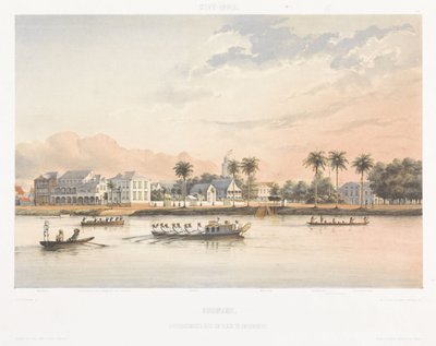 Government House and Square in Paramaribo by jonkheer Jacob Eduard van Heemskerck