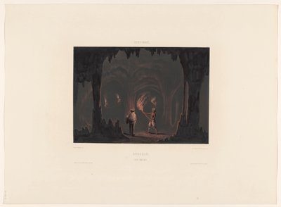 Caves of Hato. Curaçao. Cave of Hato (title on object) by jonkheer Jacob Eduard van Heemskerck