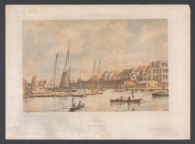 Waaigat and City Wall of Willemstad (Views from the West Indies) by jonkheer Jacob Eduard van Heemskerck