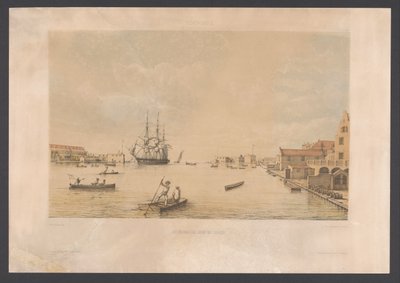 Willemstad (The entrance of the harbor of Curaçao) (West Indies series) by jonkheer Jacob Eduard van Heemskerck