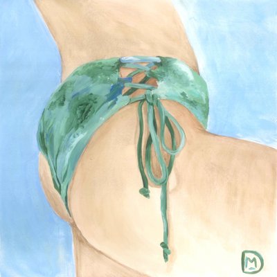 Laced Green Bikini by marina dorgan