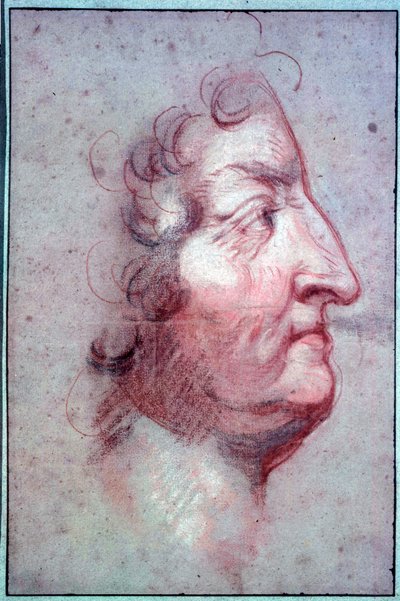 Profile Portrait of King Louis XIV of France by or Benoit du Cercle Antoine Benoist