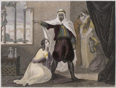 The abduction of the beautiful Zhoraydah, illustration from Histoire des pirates et corsaires de l