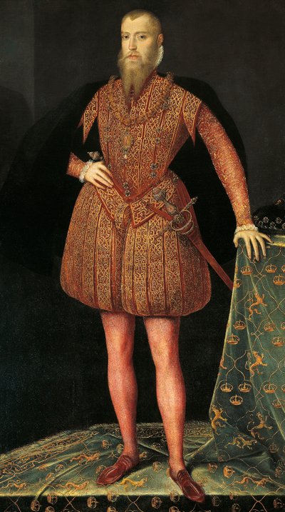Portrait of Erik XIV of Sweden by or Muelen Steven van der Meulen