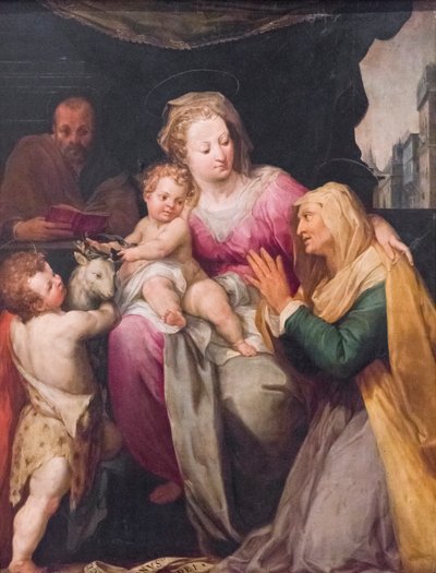 Holy Family with St Anne and St John by or Wit Peter (c.1548 1628) Witte