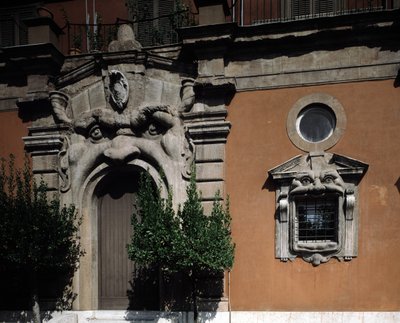 View of the Palace Zuccari by or Zuccaro Federico Zuccari