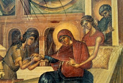 Votive icon, detail, Panagia church, Skafidia, Prodromi, Crete, Greece by Unbekannt Unbekannt