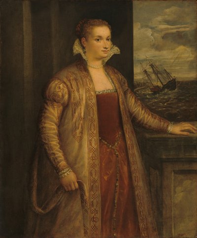 Emilia di Spilimbergo by possibly begun by Gian Paolo Pace Assistant of Titian