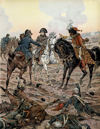 Campaign of Austria (1805): At the Battle of Ulm, Louis Alexandre Berthier and Joachim Murat asked the Emperor to move away from the battlefield for his safety by pseudonym for Onfray de Breville Jacques Job