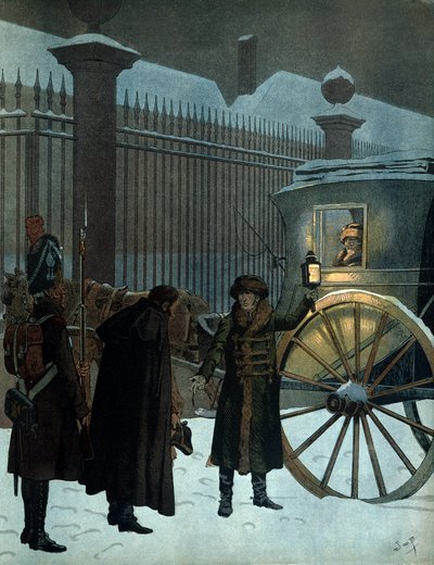 Defeated the Russian campaign and returned to Paris: Napoleon I Bonaparte in a sedan arrived at the tuileries on 18 December 1812 at 11 o