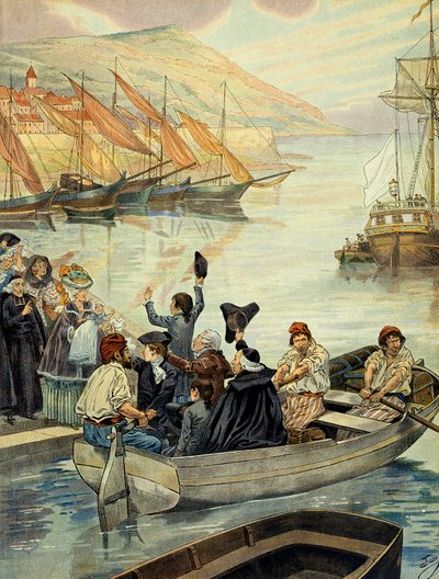 Departure from Ajaccio in Corsica on 15 December 1778 by pseudonym for Onfray de Breville Jacques Job