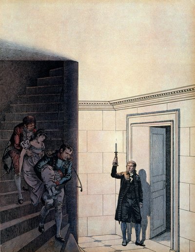 Emperor Napoleon I Bonaparte and His Chamberlain After the Announcement of Her Divorce by pseudonym for Onfray de Breville Jacques Job