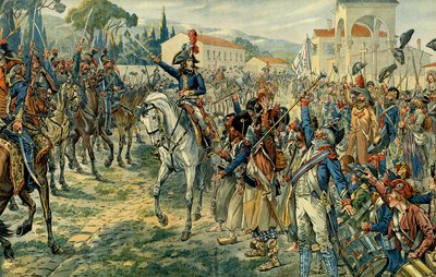 First Italian Campaign: Napoleon I Bonaparte Reviewed the Army of Italy in Nice by pseudonym for Onfray de Breville Jacques Job