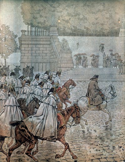 German campaign in 1813: Napoleon I Bonaparte and his General Staff returned to Dresden after winning the battle on 26 and 27 August. In 
