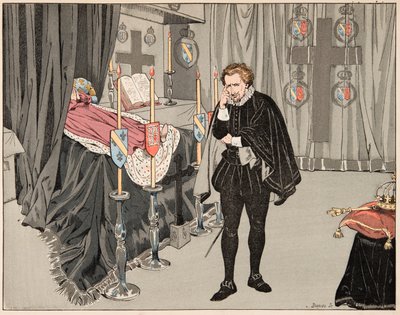 Illustration from the Book Le Bon Roy Henri, Illustrated by Jacques Marie Gaston Onfray de Breville dit JOB: On June 9 by pseudonym for Onfray de Breville Jacques Job