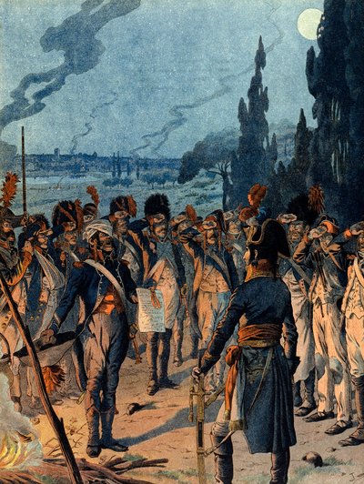 Italian Campaign: On the evening of the Battle of Lodi on May 10 by pseudonym for Onfray de Breville Jacques Job