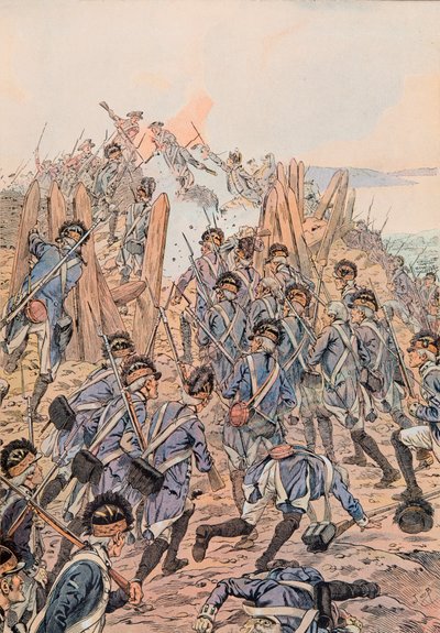 Americans Attack a Redoubt in Yorktown by pseudonym for Onfray de Breville Jacques Job