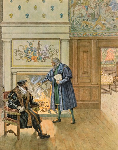 Emperor Charles V Visiting the Great Merchants and Financiers of Antwerp by pseudonym for Onfray de Breville Jacques Job