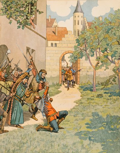 History of Belgium: Jacob Van Artevelde, the Wise Man of Ghent, Falls Under the Blows of the Populace by pseudonym for Onfray de Breville Jacques Job