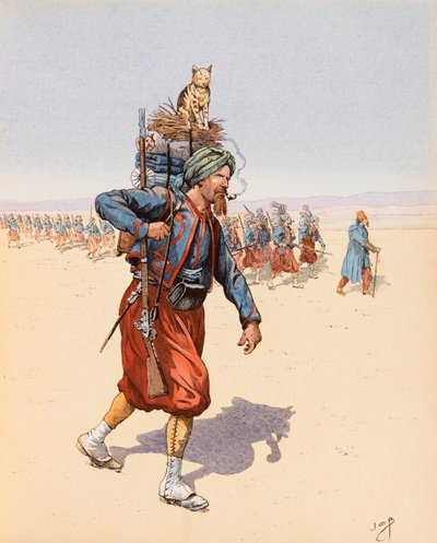 The Zouave (Zouave on Expedition in the Desert) by pseudonym for Onfray de Breville Jacques Job