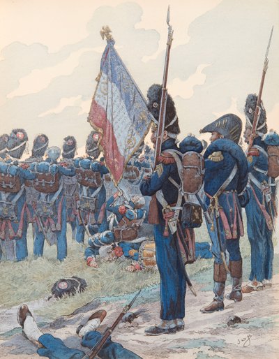 The Last Square at Waterloo (18 June 1815) by pseudonym for Onfray de Breville Jacques Job
