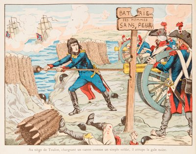 Napoleon Bonaparte Himself Charged the Gun to the Drums of the Fearless Men at the Siege of Toulon in 1793 by pseudonym for Onfray de Breville Jacques Job
