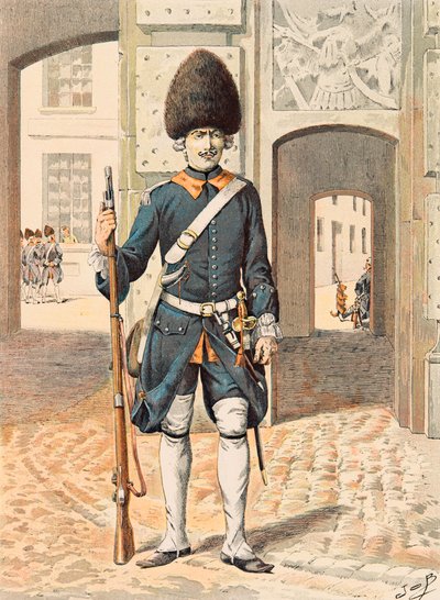 Outfit of French Troops: 8th Regiment of the Royal Guard (1815) by pseudonym for Onfray de Breville Jacques Job