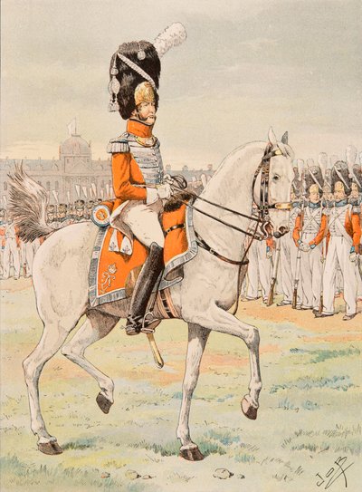 Outfit of French troops at all times: Swiss Royal Guard Officer by pseudonym for Onfray de Breville Jacques Job
