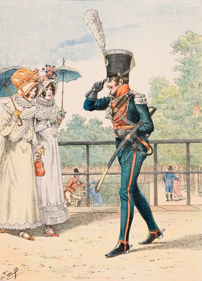 Outfit of French Troops at All Times: Hunter of the Duke of Berry by pseudonym for Onfray de Breville Jacques Job