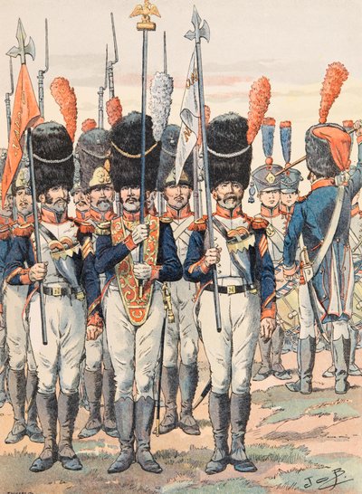 Outfit of French Troops at All Times: Porte Aigles (1812), Private Collection by pseudonym for Onfray de Breville Jacques Job