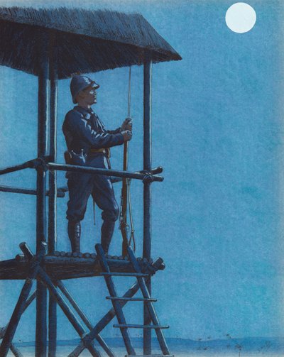 The Porsouin (Navy Infantry Soldier on Guard) by pseudonym for Onfray de Breville Jacques Job