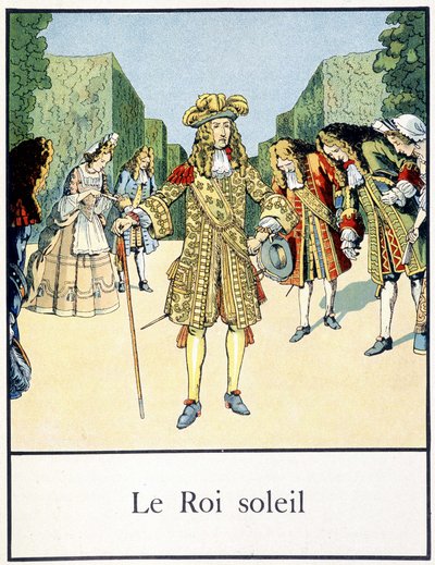 The Sun King (Louis XIV in the Gardens of Versailles Surrounded by His Court) - in 