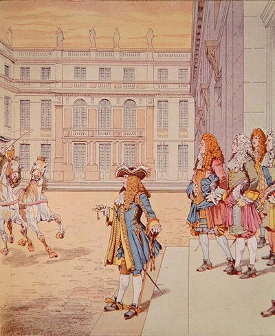 Louis XIV in the Courtyard of Versailles Uttering His Celebrated Phrase 