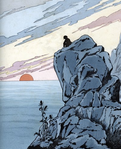 Napoleon I in exile on Saint Helena (1815) by pseudonym for Onfray de Breville Jacques Job