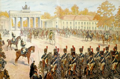 Napoleon Entering Berlin on 27 October 1806 by pseudonym for Onfray de Breville Jacques Job